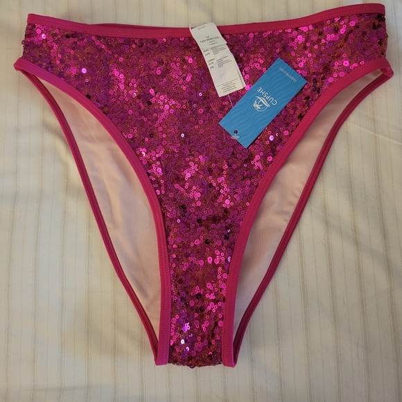 Pink Sequin Bikini Set - Picture 5 of 7